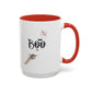 Boo Home Sweet Home Gift | 11oz | 15oz | White Color Rimmed Mug | Girl Soccer Player