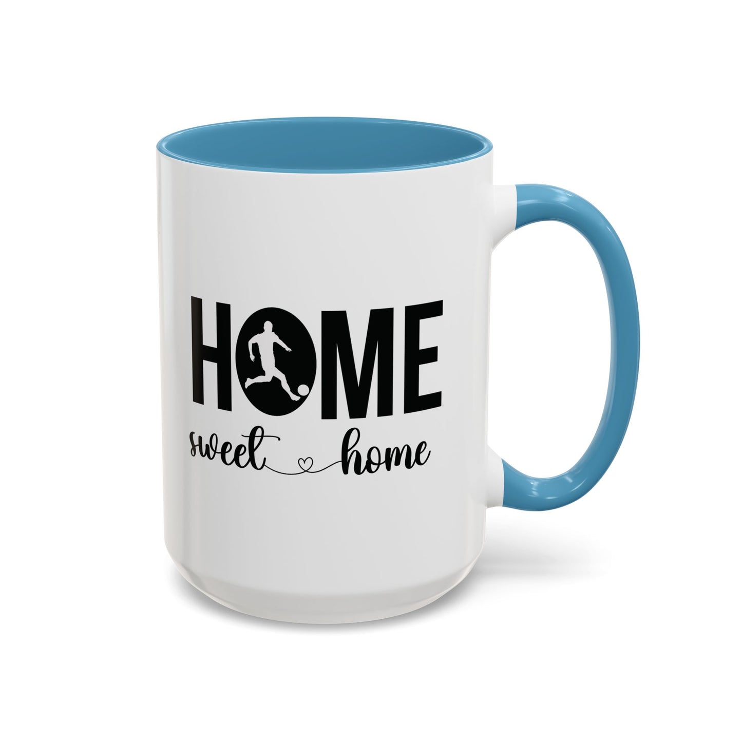 Male Soccer Player Home Sweet Home | Sports | Soccer | Housewarming | 15oz | 11oz White Mug | Color Rimmed