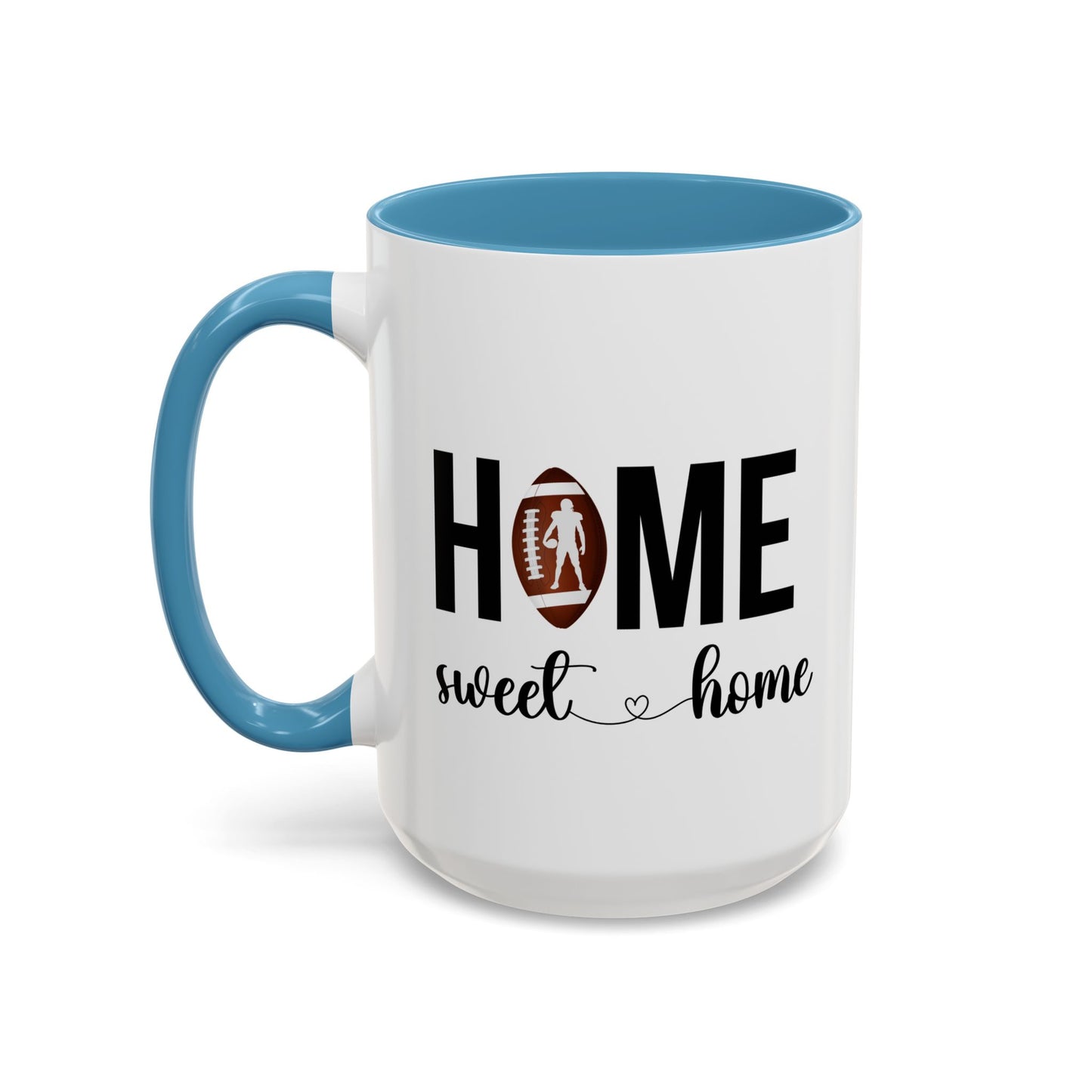 Football Player Home Sweet Home Gift | 11oz | 15oz | White Color Rimmed Mug