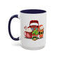 Merry Christmas Home Sweet Home Gift | 11oz | 15oz | White Color Rimmed Mug | Girl Soccer Player