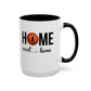 Bake, Sip Hot Cocoa  Home Sweet Home Gift | 11oz | 15oz | White Color Rimmed Mug