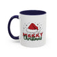 Merry Christmas Home Sweet Home Gift | 11oz | 15oz | White Color Rimmed Mug | Girl Soccer Player