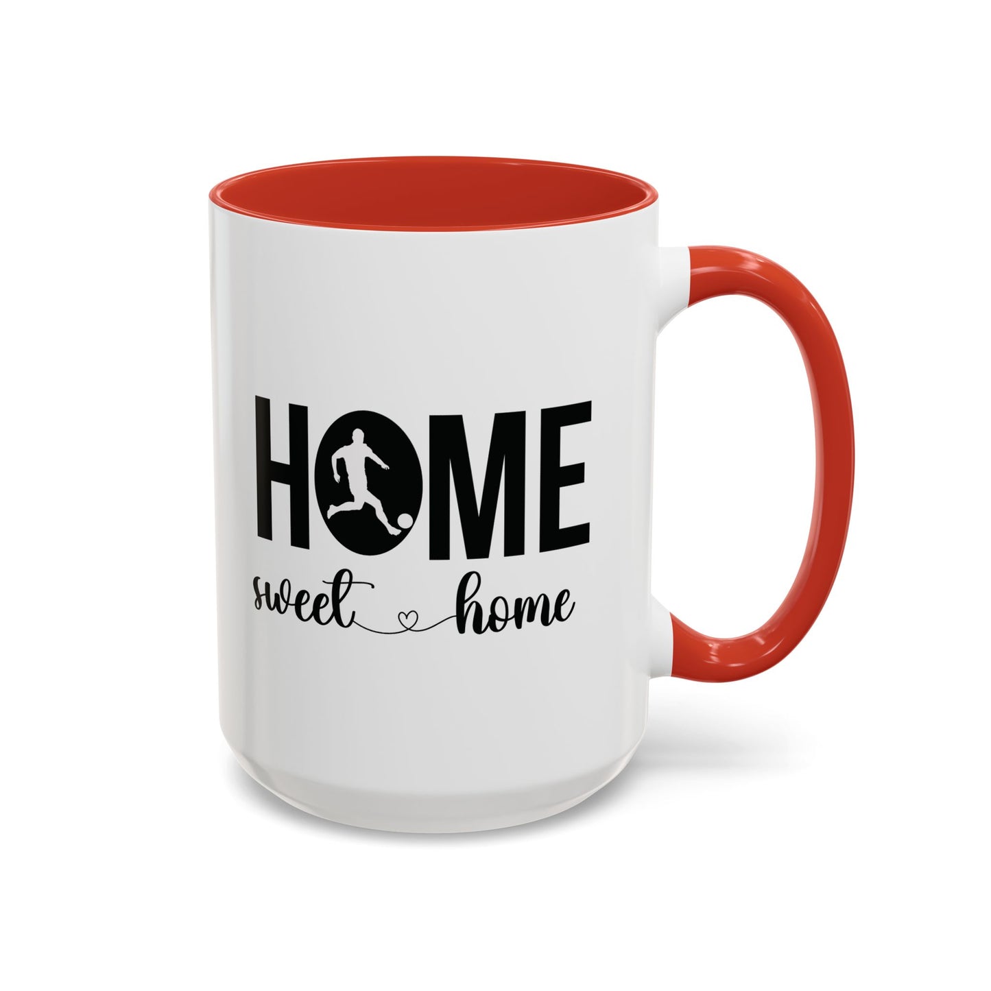 Male Soccer Player Home Sweet Home | Sports | Soccer | Housewarming | 15oz | 11oz White Mug | Color Rimmed