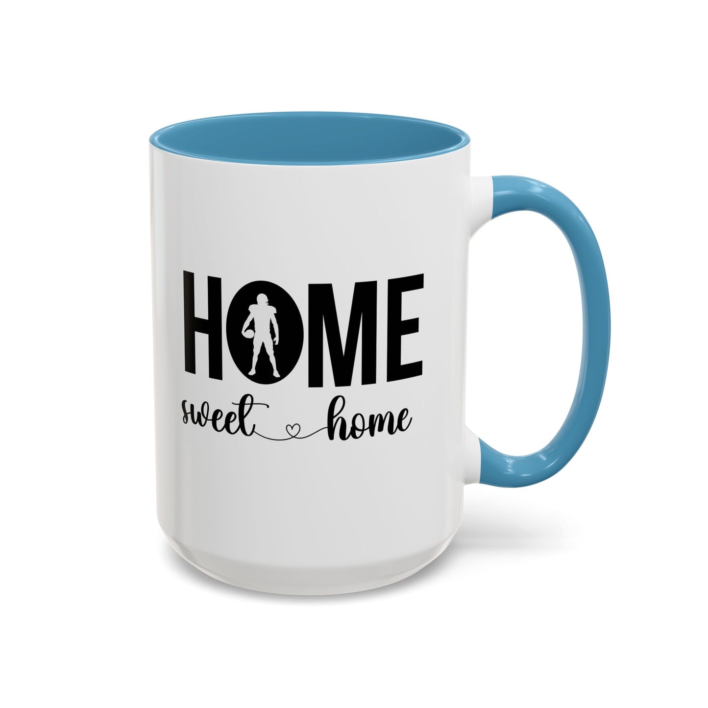 Football Player Home Sweet Home Gift | 11oz | 15oz | White Color Rimmed Mug