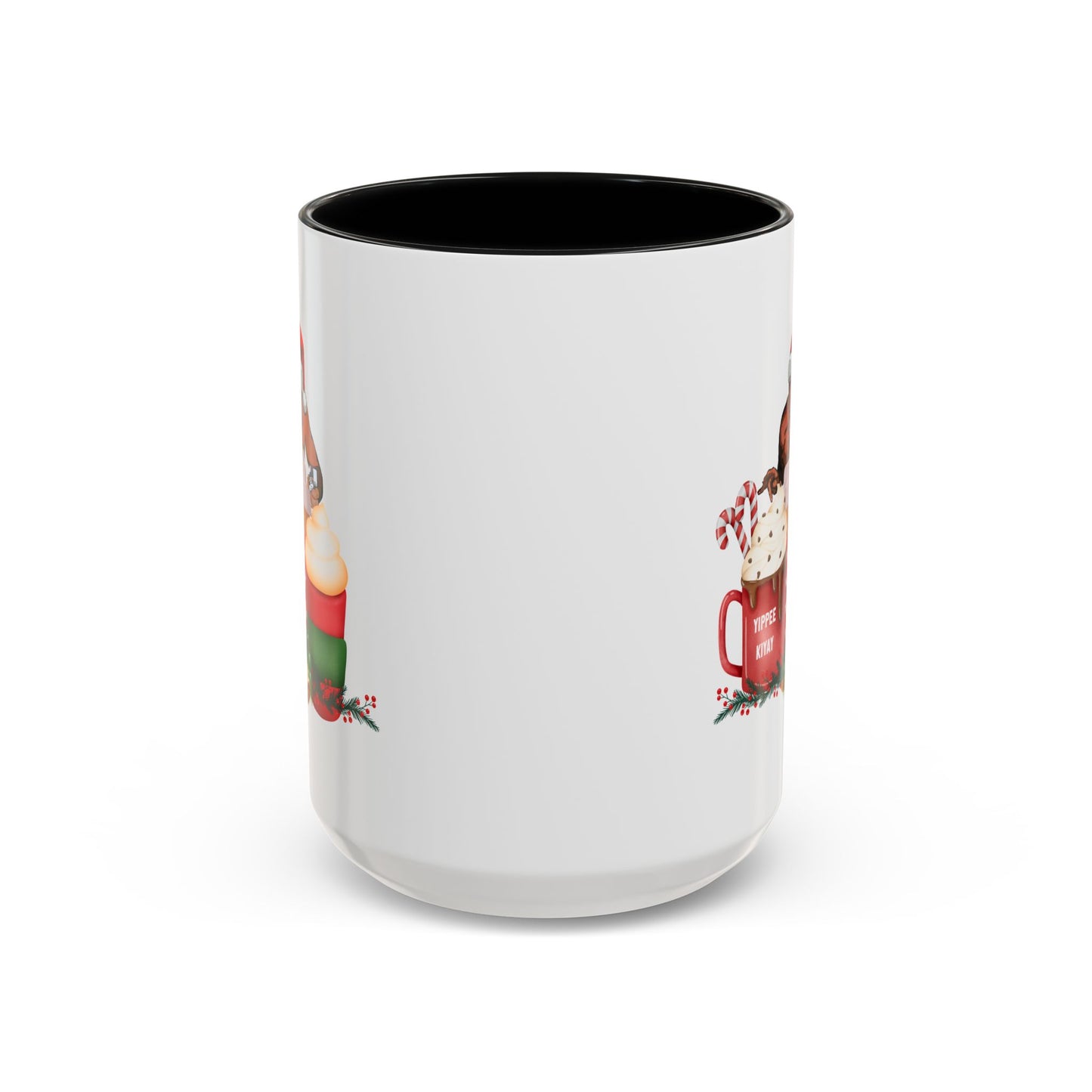 Yippee Ki Yay Home Sweet Home Gift | 11oz | 15oz | White Color Rimmed Mug | Girl Soccer Player