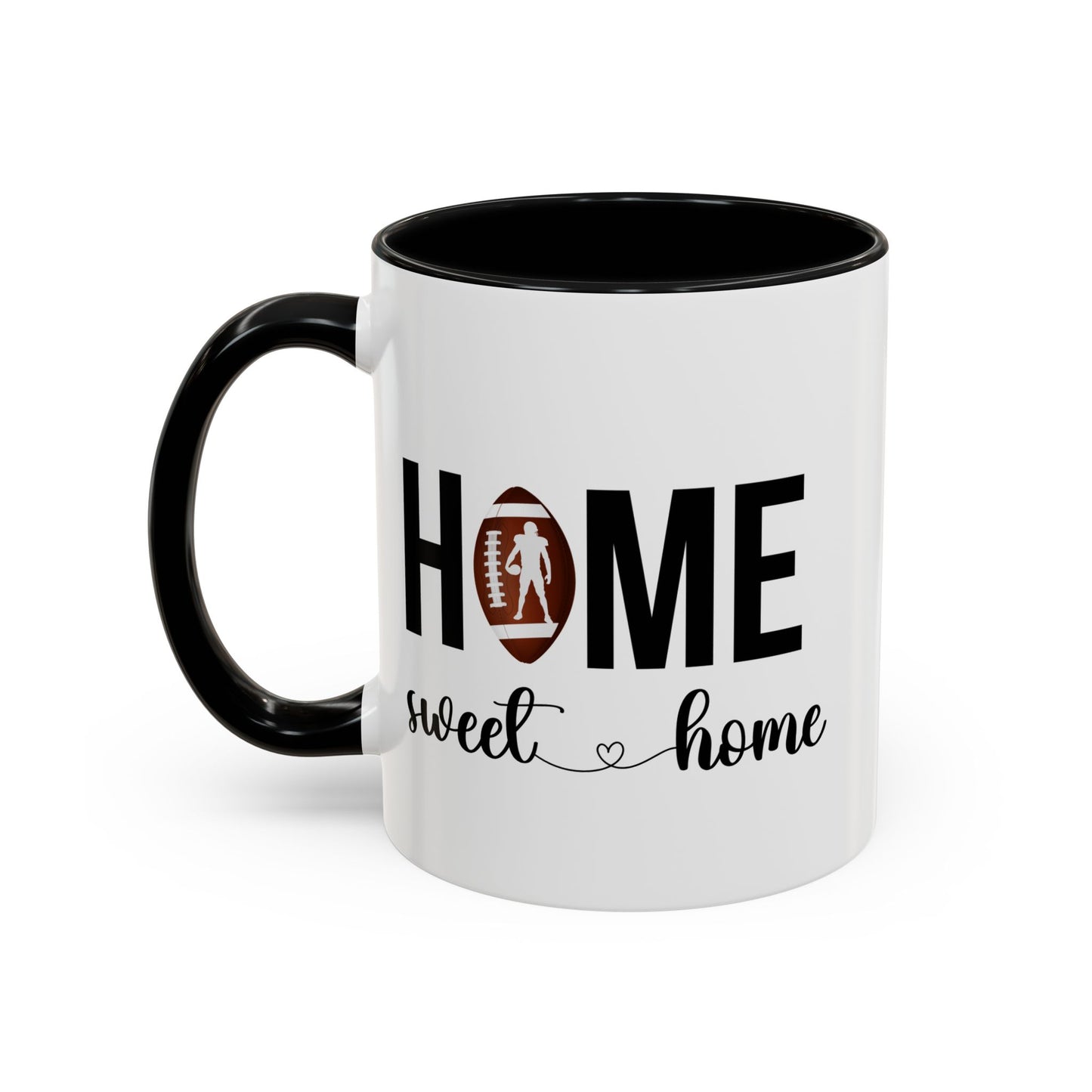 Football Player Home Sweet Home Gift | 11oz | 15oz | White Color Rimmed Mug