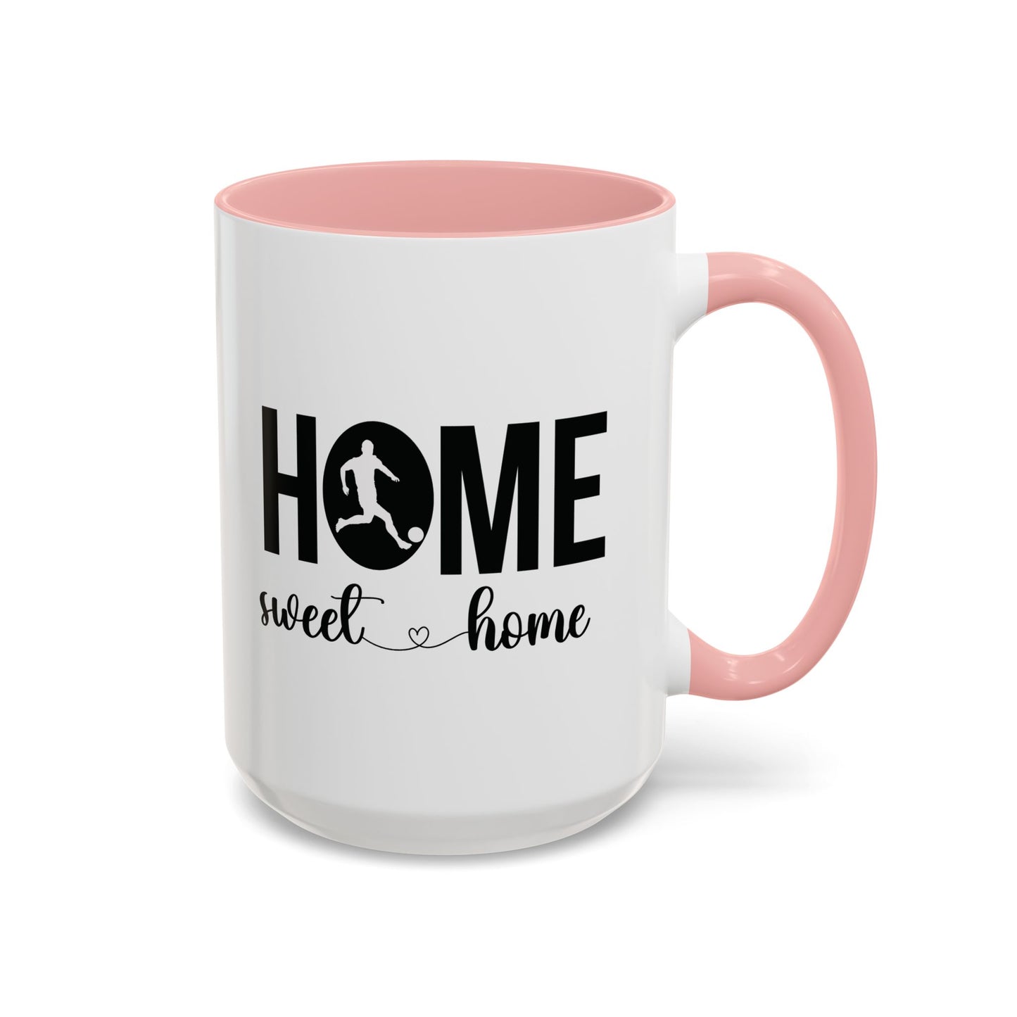 Male Soccer Player Home Sweet Home | Sports | Soccer | Housewarming | 15oz | 11oz White Mug | Color Rimmed