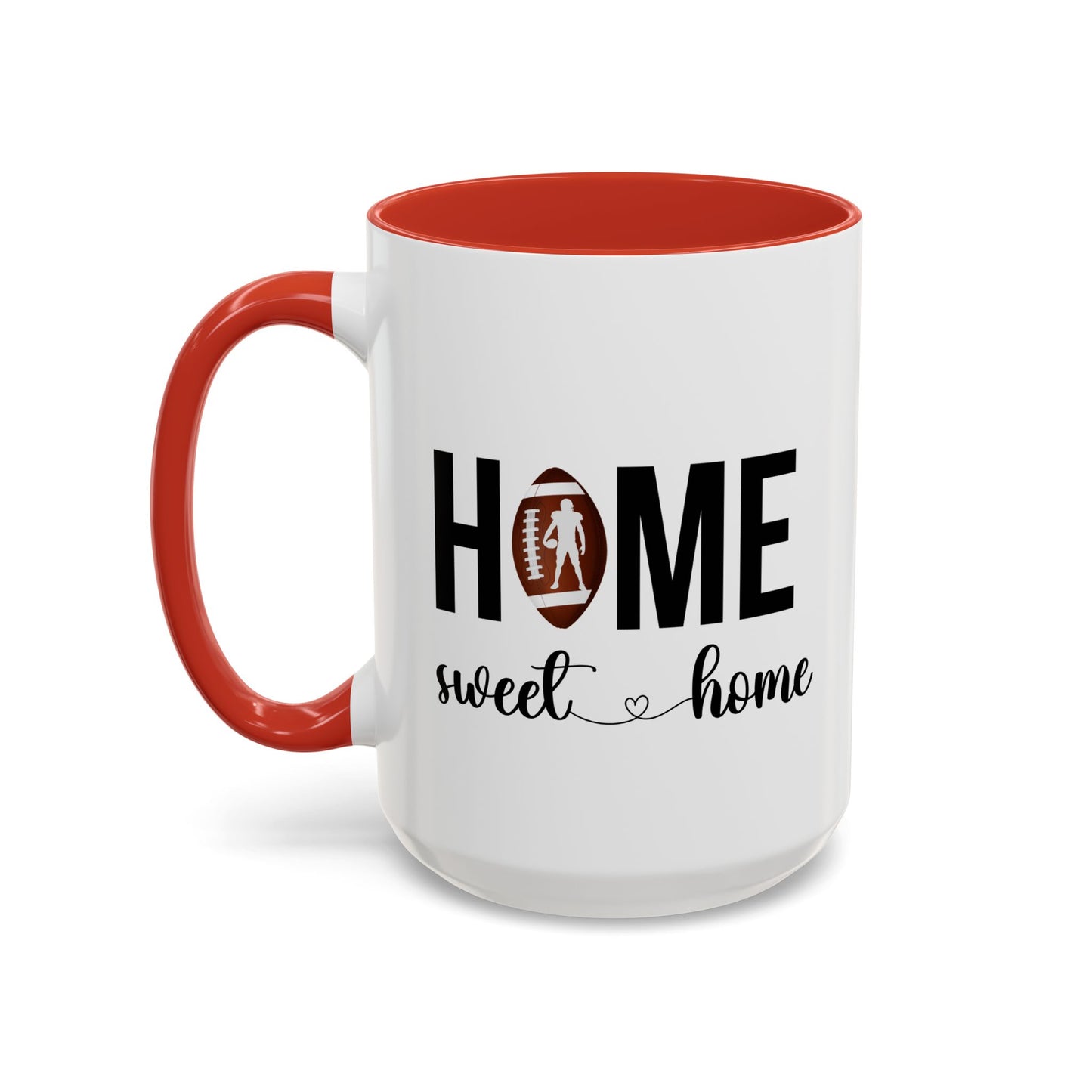 Football Player Home Sweet Home Gift | 11oz | 15oz | White Color Rimmed Mug