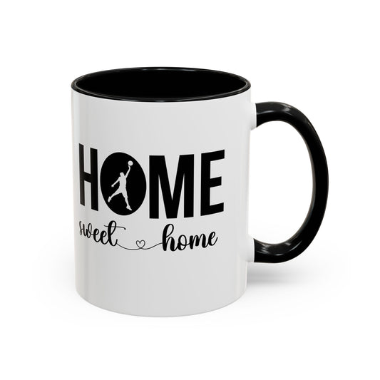 Football Player Home Sweet Home Gift | 11oz | 15oz | White Color Rimmed Mug