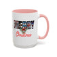 Merry Christmas Home Sweet Home Gift | 11oz | 15oz | White Color Rimmed Mug | Girl Soccer Player