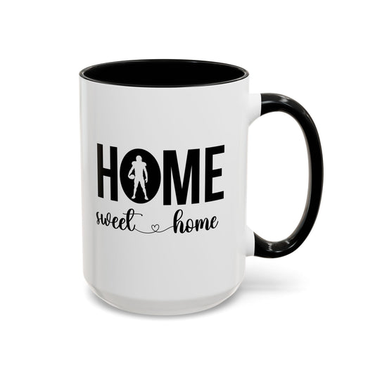 Football Player Home Sweet Home Gift | 11oz | 15oz | White Color Rimmed Mug