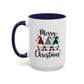 Merry Christmas Home Sweet Home Gift | 11oz | 15oz | White Color Rimmed Mug | Girl Soccer Player