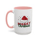 Merry Christmas Home Sweet Home Gift | 11oz | 15oz | White Color Rimmed Mug | Girl Soccer Player