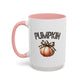 Pumpkin Home Sweet Home Gift | 11oz | 15oz | White Color Rimmed Mug | Girl Soccer Player