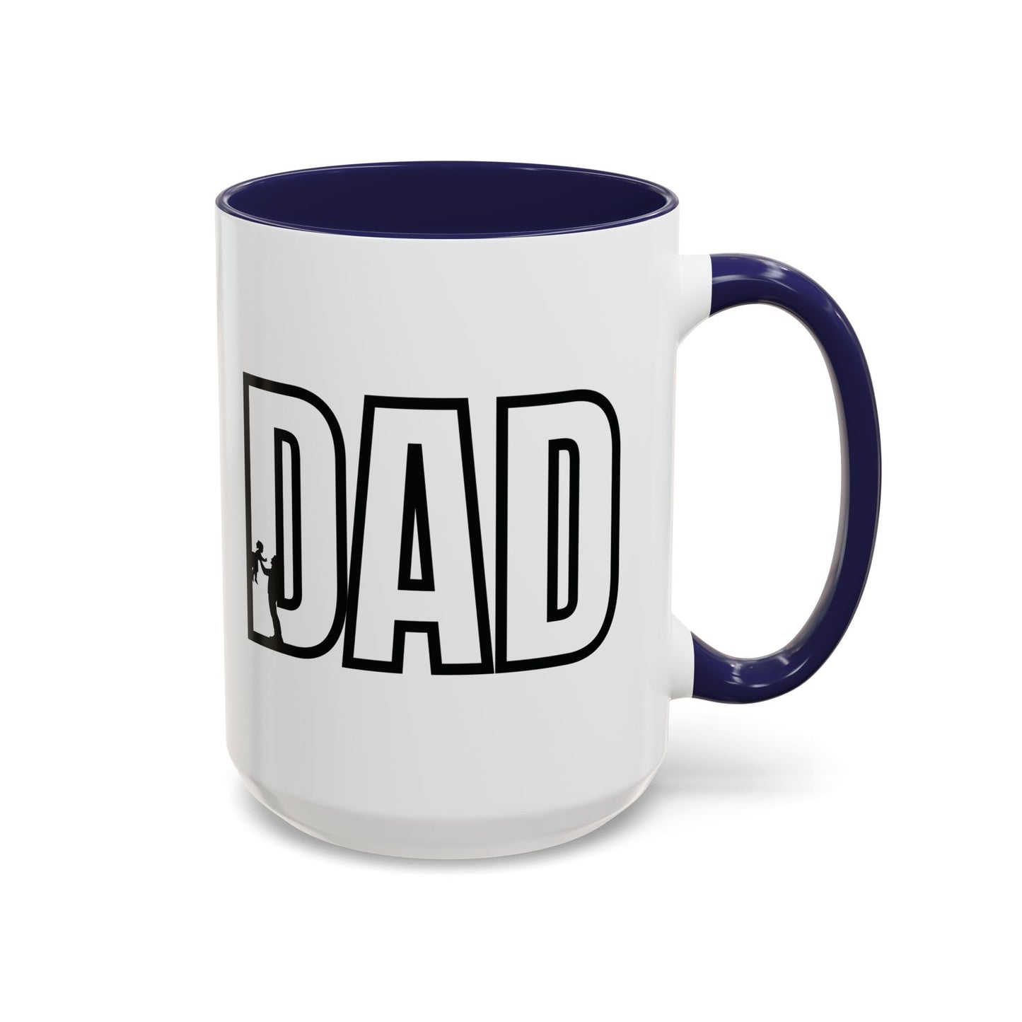 Unique Dad Father's Day Gift | White 11oz Color Rimmed Mug