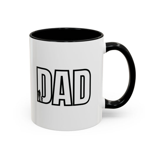 DAD Gift Mug | Boy Dad Gift | For Him | Father's Day | White 11oz | 15oz | Color Rimmed Mug