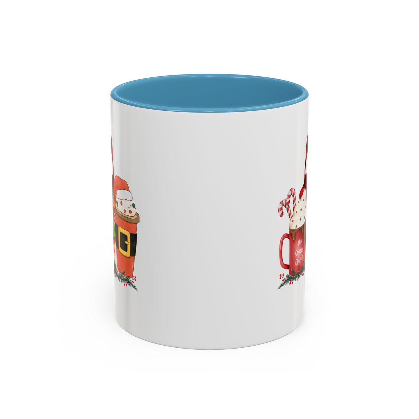 Merry Christmas Home Sweet Home Gift | 11oz | 15oz | White Color Rimmed Mug | Girl Soccer Player