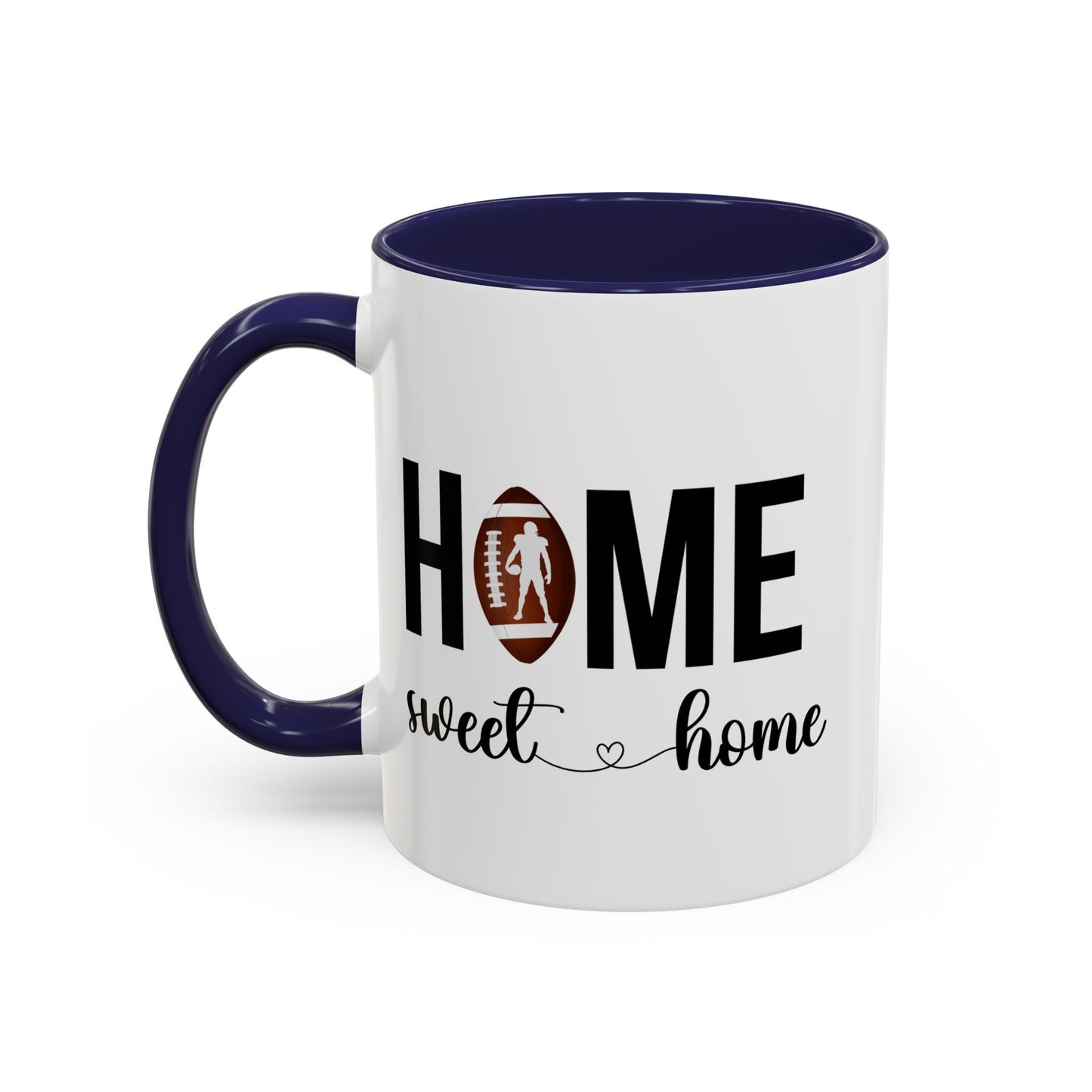 Football Player Home Sweet Home Gift | 11oz | 15oz | White Color Rimmed Mug