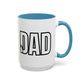 Unique Dad Father's Day Gift | White 11oz Color Rimmed Mug