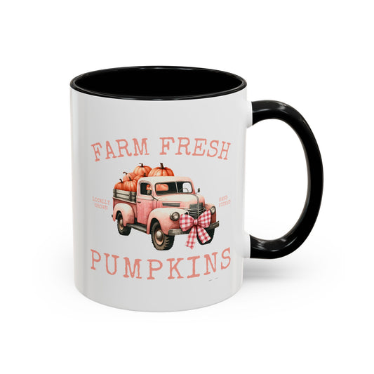 Farm Fresh Pumpkins Home Sweet Home Gift | 11oz | 15oz | White Color Rimmed Mug | Girl Soccer Player