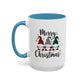 Merry Christmas Home Sweet Home Gift | 11oz | 15oz | White Color Rimmed Mug | Girl Soccer Player