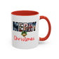 Merry Christmas Home Sweet Home Gift | 11oz | 15oz | White Color Rimmed Mug