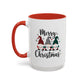 Merry Christmas Home Sweet Home Gift | 11oz | 15oz | White Color Rimmed Mug | Girl Soccer Player