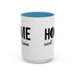 Bake, Sip Hot Cocoa and  Home Sweet Home Gift | 11oz | 15oz | White Color Rimmed Mug