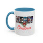 Merry Christmas Home Sweet Home Gift | 11oz | 15oz | White Color Rimmed Mug | Girl Soccer Player