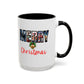 Merry Christmas Home Sweet Home Gift | 11oz | 15oz | White Color Rimmed Mug