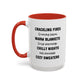 Crackling Fires Home Sweet Home Gift | 11oz | 15oz | White Color Rimmed Mug | Girl Soccer Player