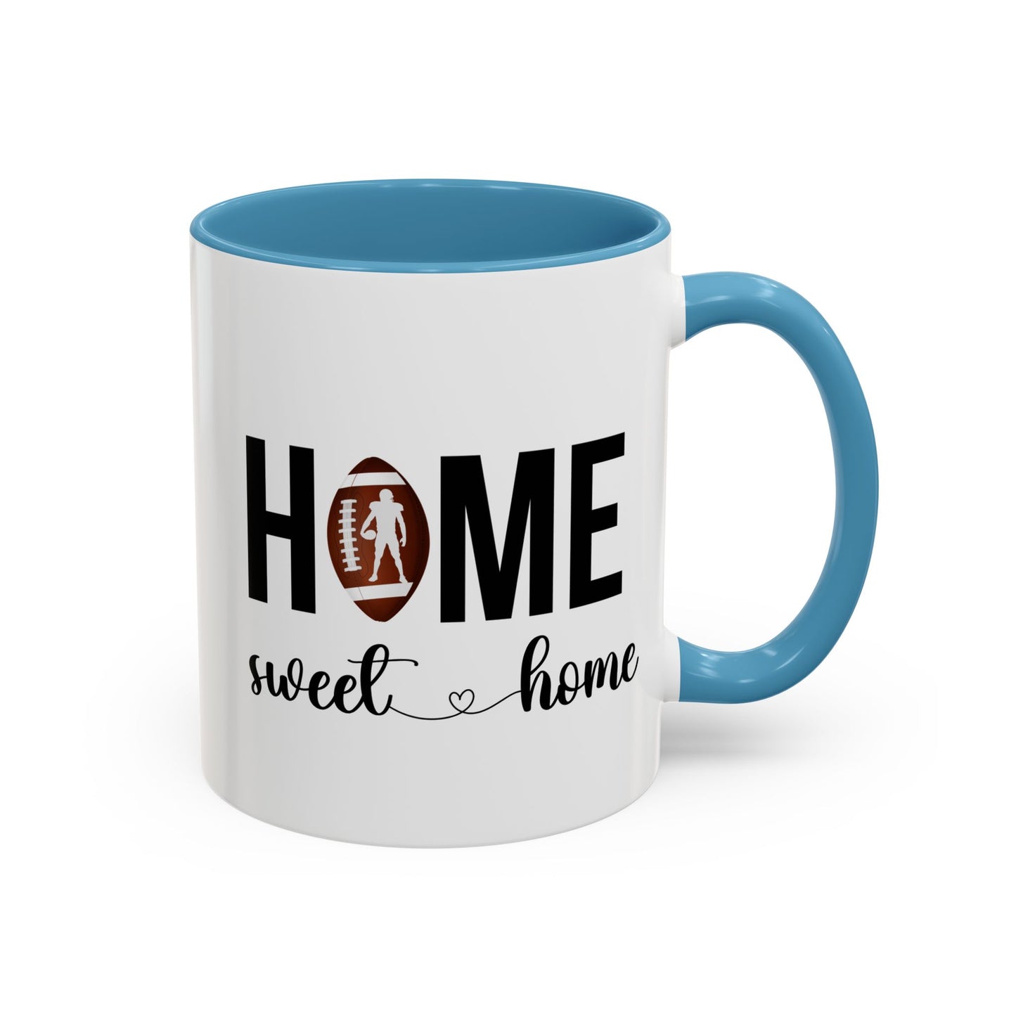 Football Player Home Sweet Home Gift | 11oz | 15oz | White Color Rimmed Mug