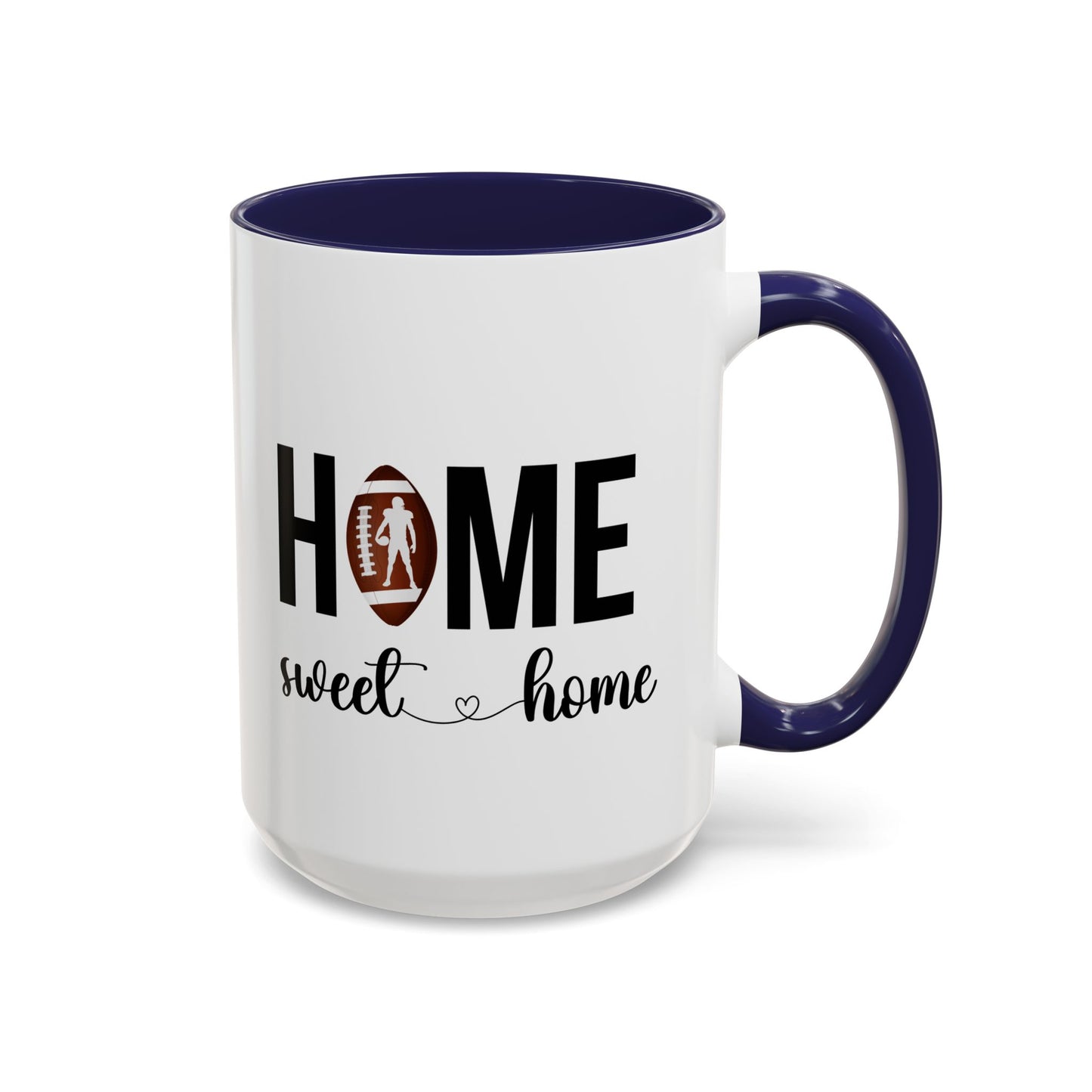 Football Player Home Sweet Home Gift | 11oz | 15oz | White Color Rimmed Mug