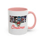 Merry Christmas Home Sweet Home Gift | 11oz | 15oz | White Color Rimmed Mug | Girl Soccer Player