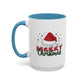 Merry Christmas Home Sweet Home Gift | 11oz | 15oz | White Color Rimmed Mug | Girl Soccer Player