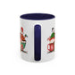 Merry Christmas with a Bang Home Sweet Home Gift | 11oz | 15oz | White Color Rimmed Mug | Girl Soccer Player