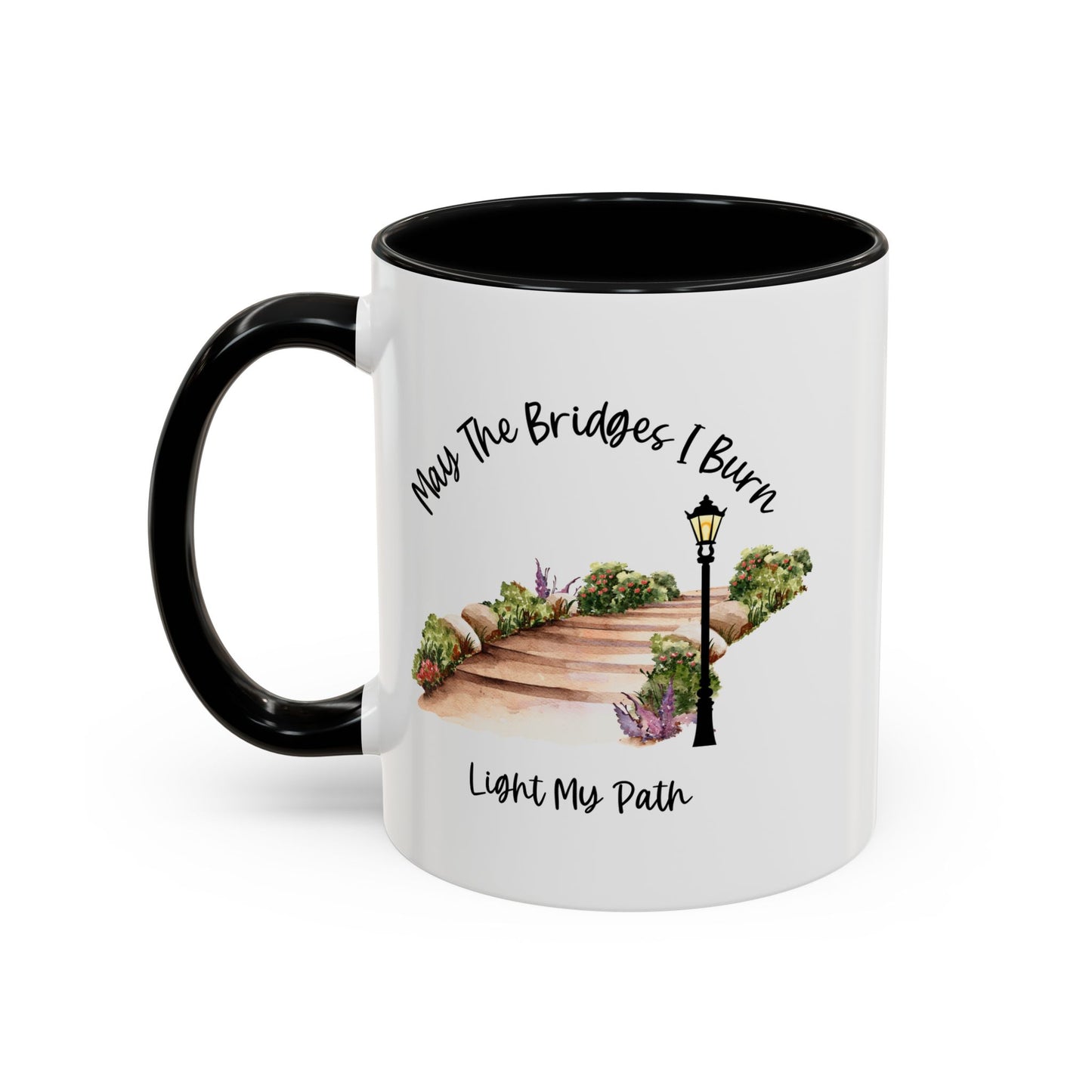 May The Bridges I Burn Light The Way Home Sweet Home Gift | 11oz | 15oz | White Color Rimmed Mug | Girl Soccer Player