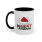 Merry Christmas Home Sweet Home Gift | 11oz | 15oz | White Color Rimmed Mug | Girl Soccer Player