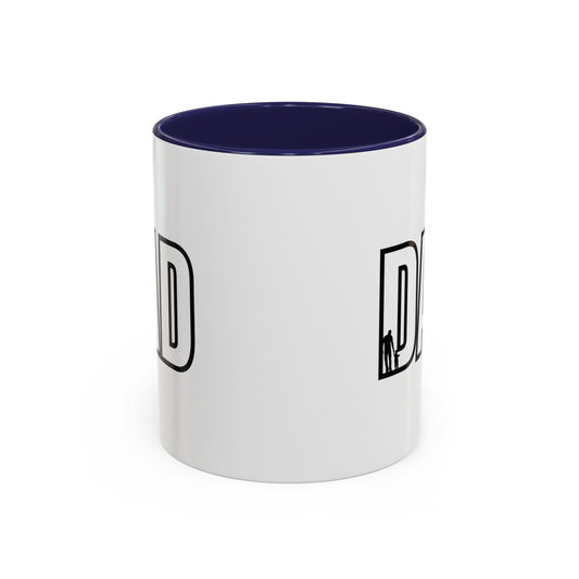 DAD Gift Mug | Boy Dad Gift | For Him | Father's Day | White 11oz | 15oz | Color Rimmed Mug