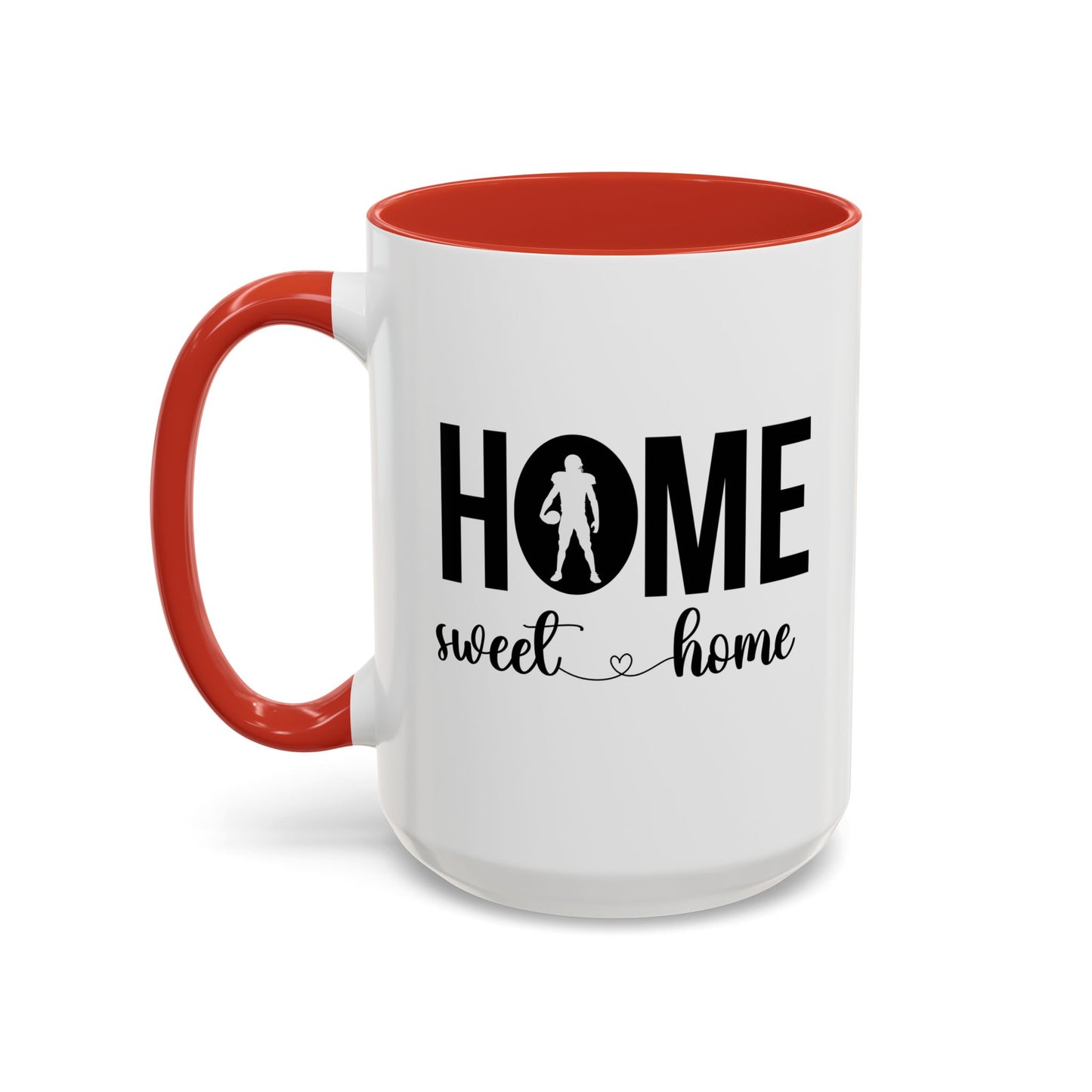 Football Player Home Sweet Home Gift | 11oz | 15oz | White Color Rimmed Mug