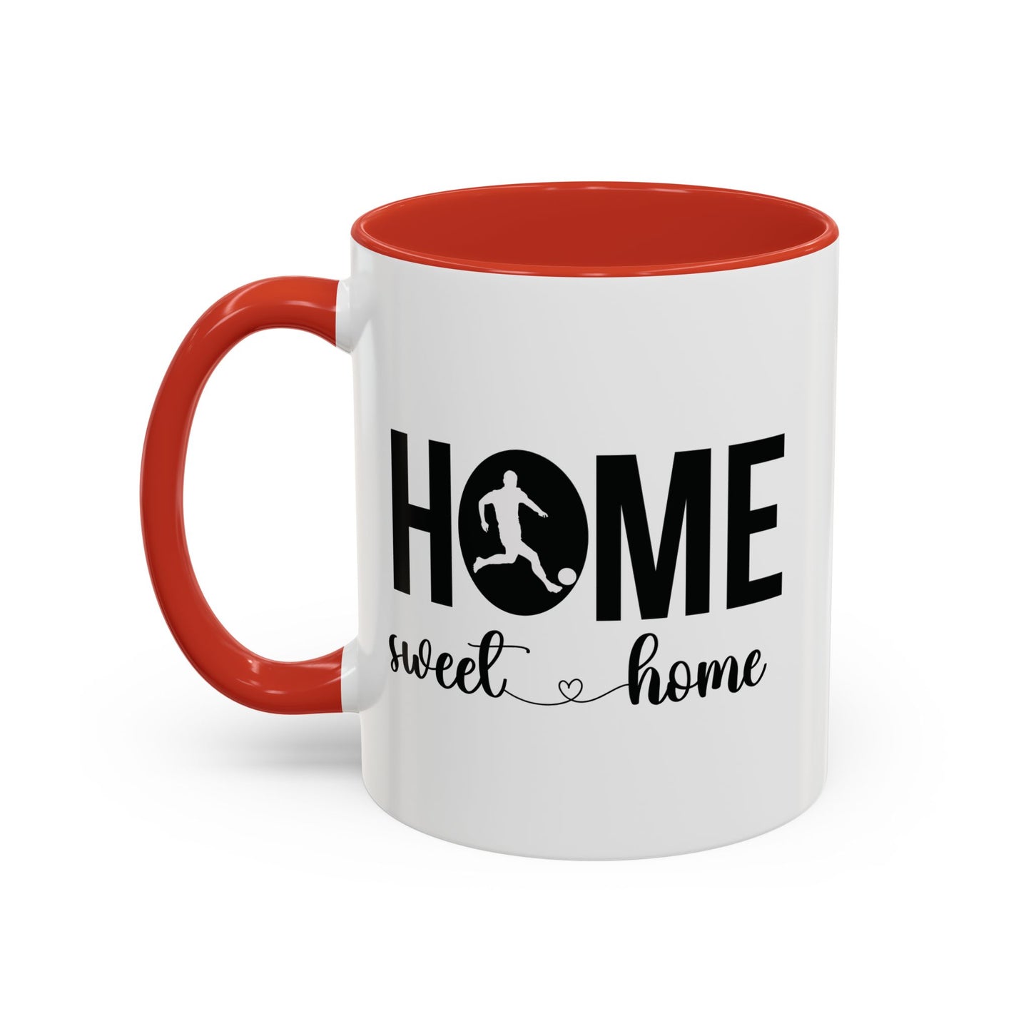 Male Soccer Player Home Sweet Home | Sports | Soccer | Housewarming | 15oz | 11oz White Mug | Color Rimmed