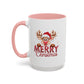 Merry Christmas Home Sweet Home Gift | 11oz | 15oz | White Color Rimmed Mug